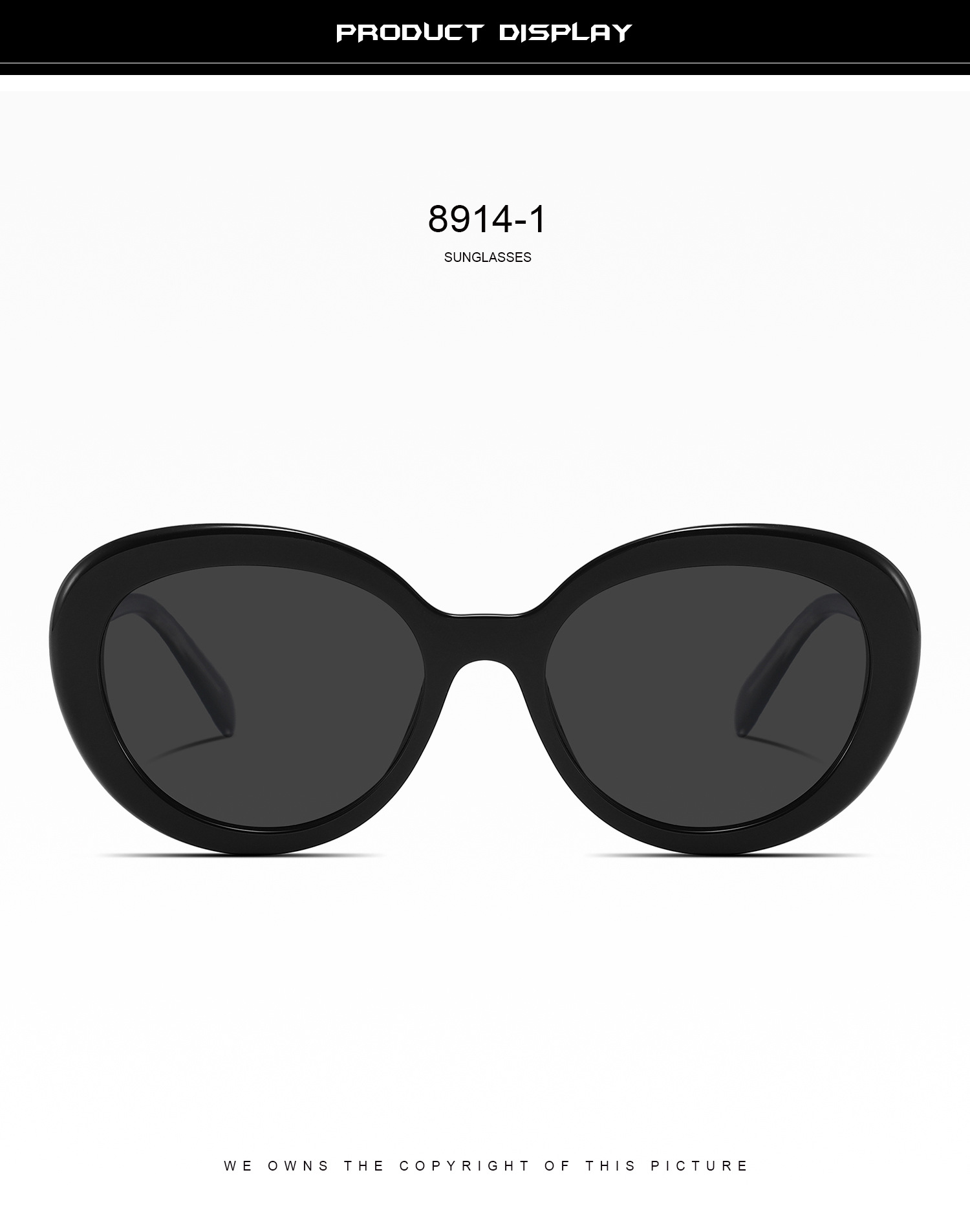 Casual Solid Color Tac Oval Frame Full Frame Women's Sunglasses display picture 5