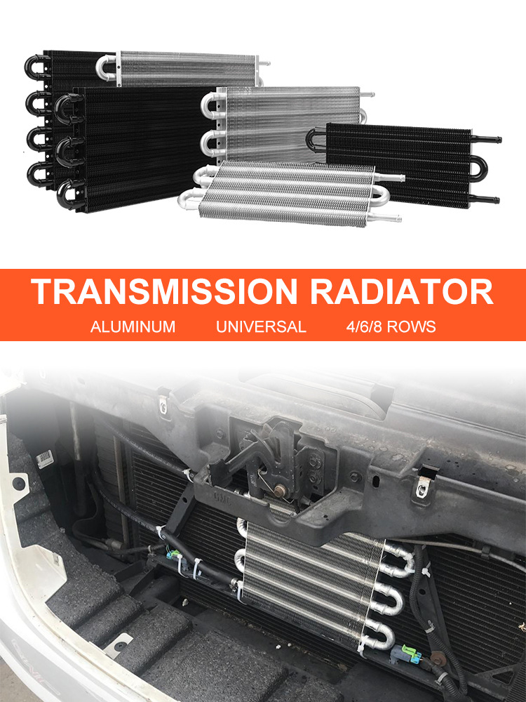 Car Radiator Universal Transmission Oil Cooler Modified Pipe Belt Air Conditioning Radiator Exhaust Pipe Condenser
