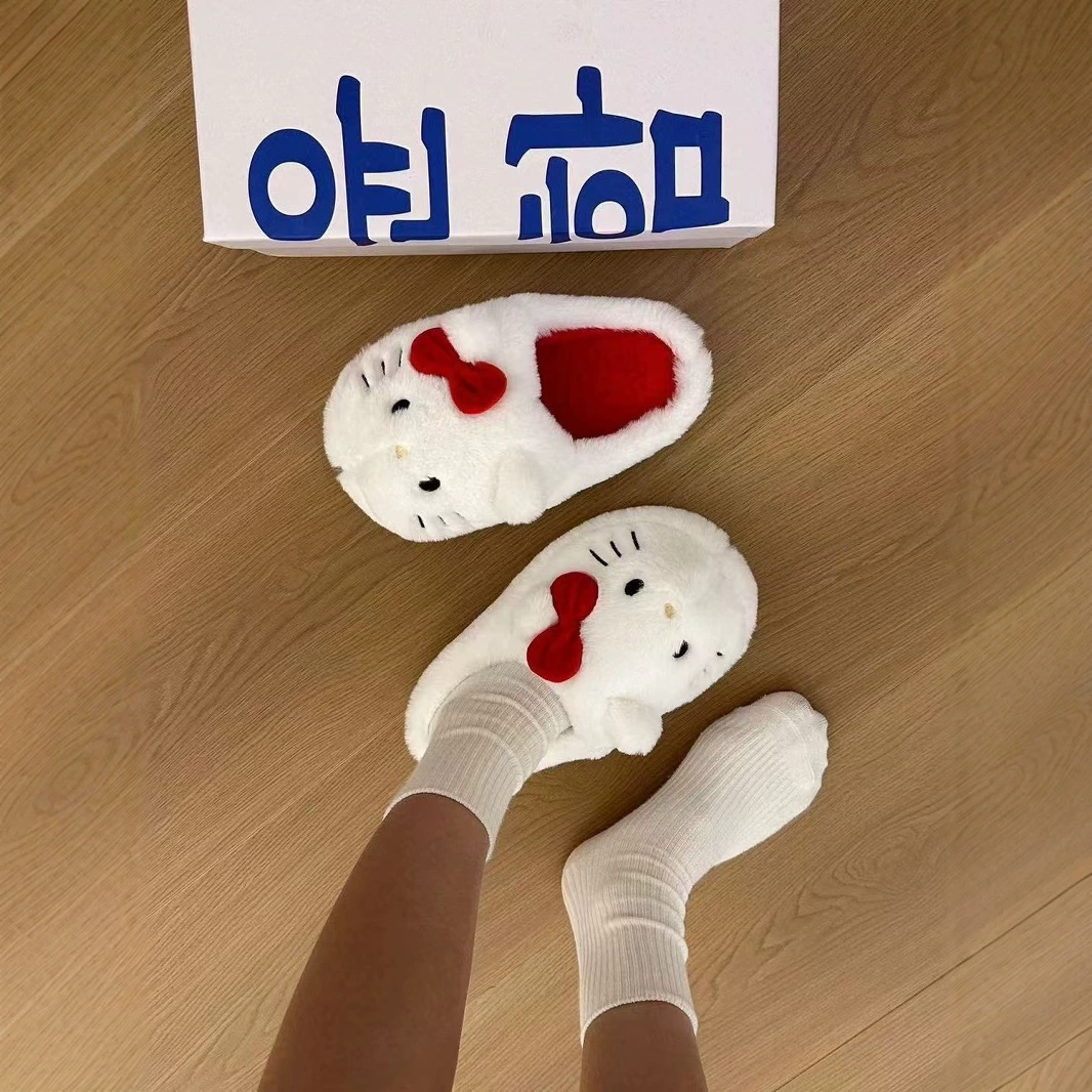 Hello Kitty, милые демисезонные тапочки для мужчин и женщин для любимых