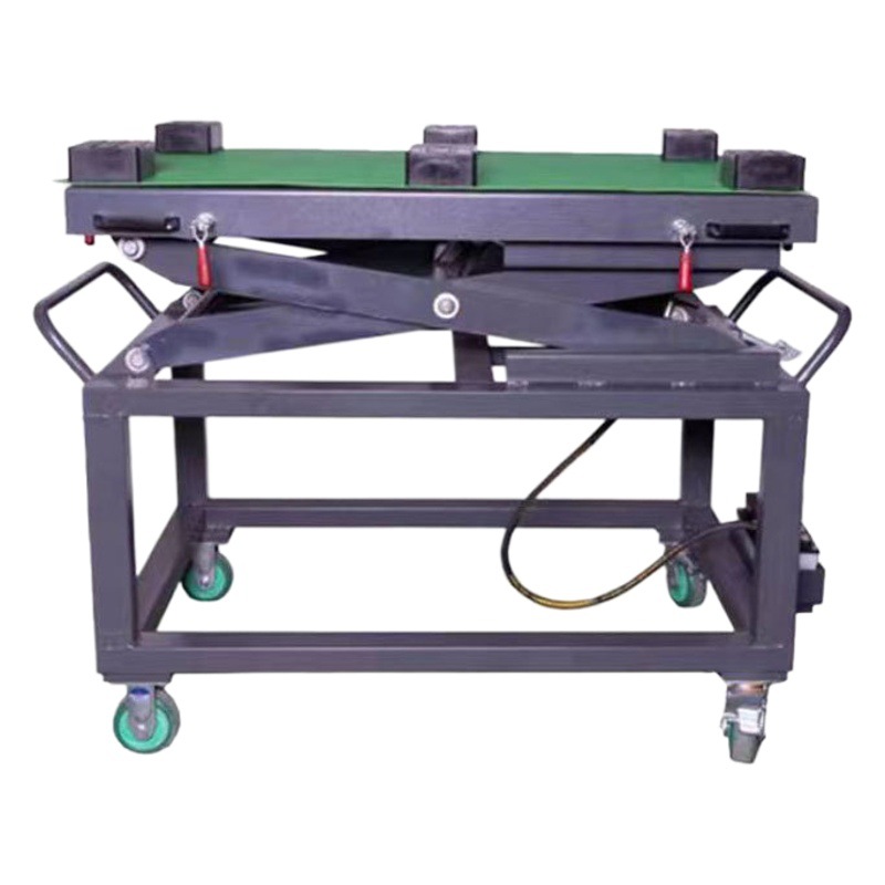 Elevador electromecánico/neumático OBEC para vehículos de nueva energía, elevador plano para desmontaje y reparación de baterías de vehículos eléctricos.