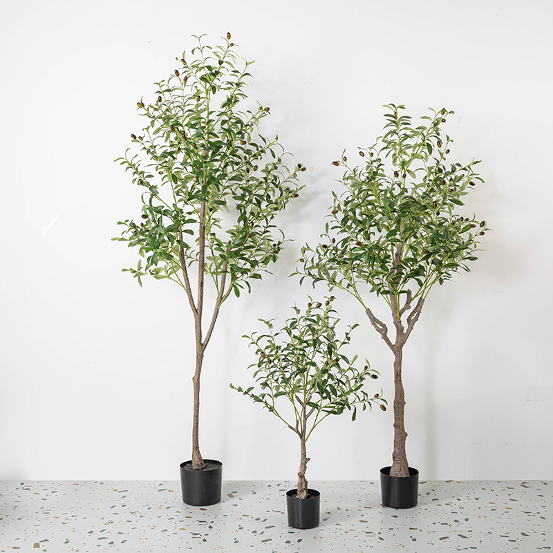 Planta de simulación caliente transfronteriza, olivo, piso, gran decoración del hogar, planta verde, olivo en maceta, desmontable
