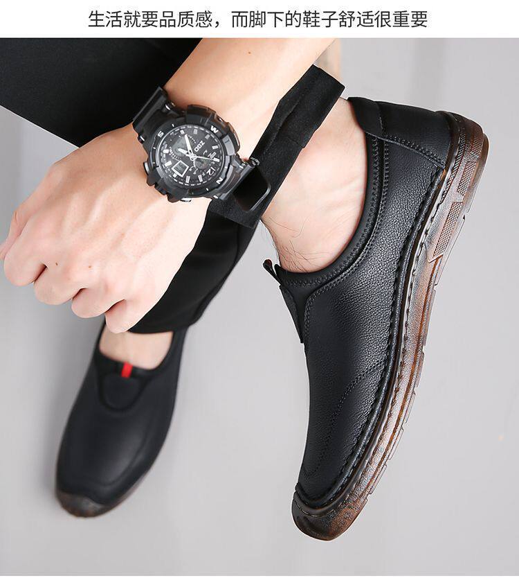 Giày lười nam da đế mềm kiểu Anh dễ phối đồ, gót thấp 1–3 cm — GX6651 Màu nâu, GX6651 màu xám, GX6651 màu đen chi tiết 17
