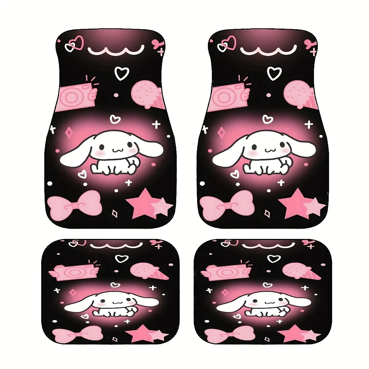 Cross-Border Sanrio Car Floor Mats for Main and Passenger Seats, Front and Rear Floor Mats, Amazon Temu Dropshipping Cartoon Foot Mats