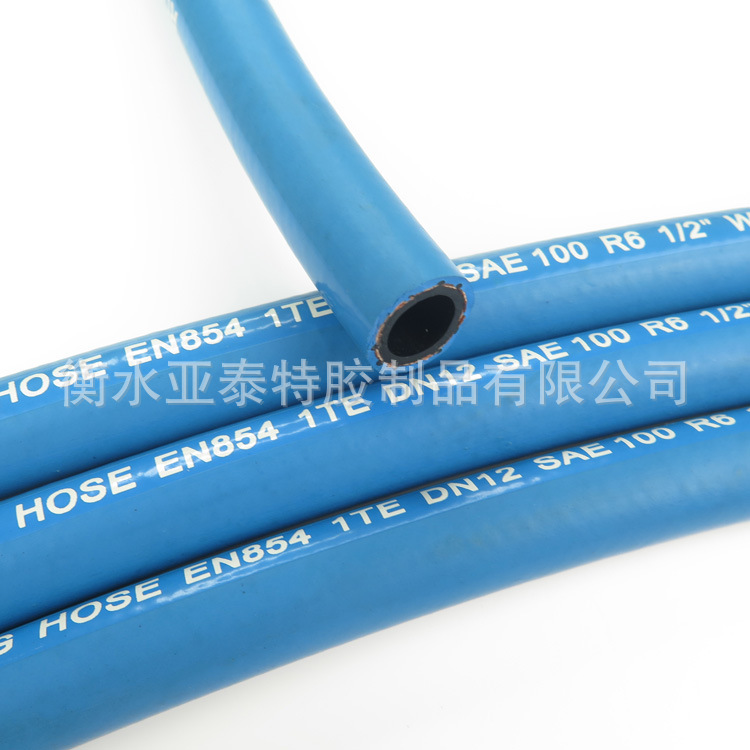 EN854 1TE SAE 100 R6压缩机用 光面彩色液压胶管