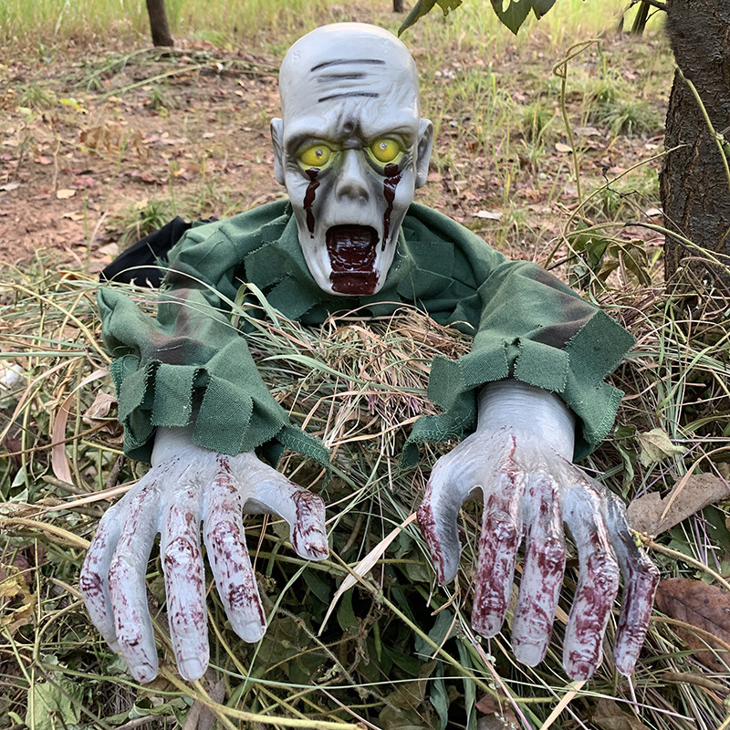 Accesorios de Halloween Fiesta del festival de fantasmas Casa encantada Bar KTV Decoración Horror eléctrico Gran escalada fantasma rastrero Zombis Zombis