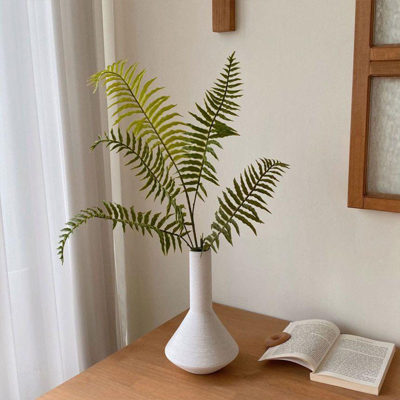 Florero de cerámica decoración salón arreglo floral ins estilo hogar viento silencioso suave decoración B & B mesa de comedor estudio flor dispositivo