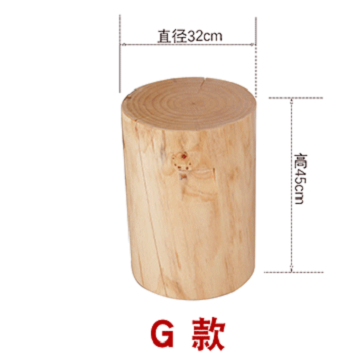 Taburetes de madera de tronco de alojamiento nórdico taburetes de madera maciza taburetes de asiento taburetes de madera maciza