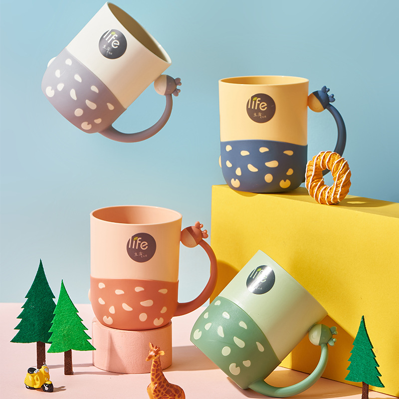 Creative Cute Deer Design Children's Tooth Boys Girls Mouthwash Bathroom Toothbrush Cup_voghion.com