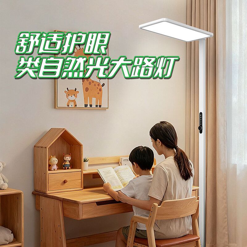 In-Stock Floor-Standing Split-Type Eye-Protection Lamp, Cross-Border Bestseller with Timer Reminder, Natural Light Street Lamp
