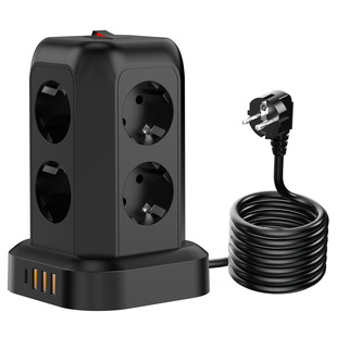 Cross-Border European Standard Type-C Tower Vertical Socket European French Ce Certified Lvd Plug-In Russian Plug-In Board