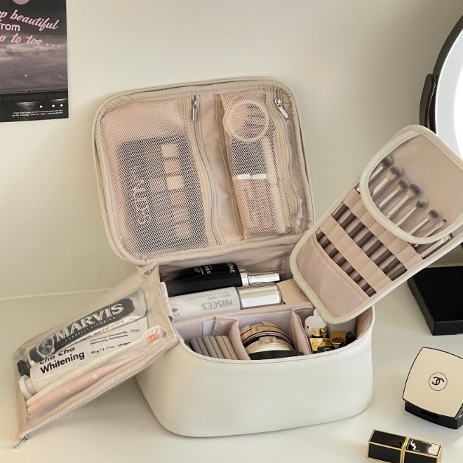 Bolsa de maquillaje de viaje impermeable multi-zonción bolsa de lavado bolsa de maquillaje de viaje bolsa de almacenamiento portátil simple