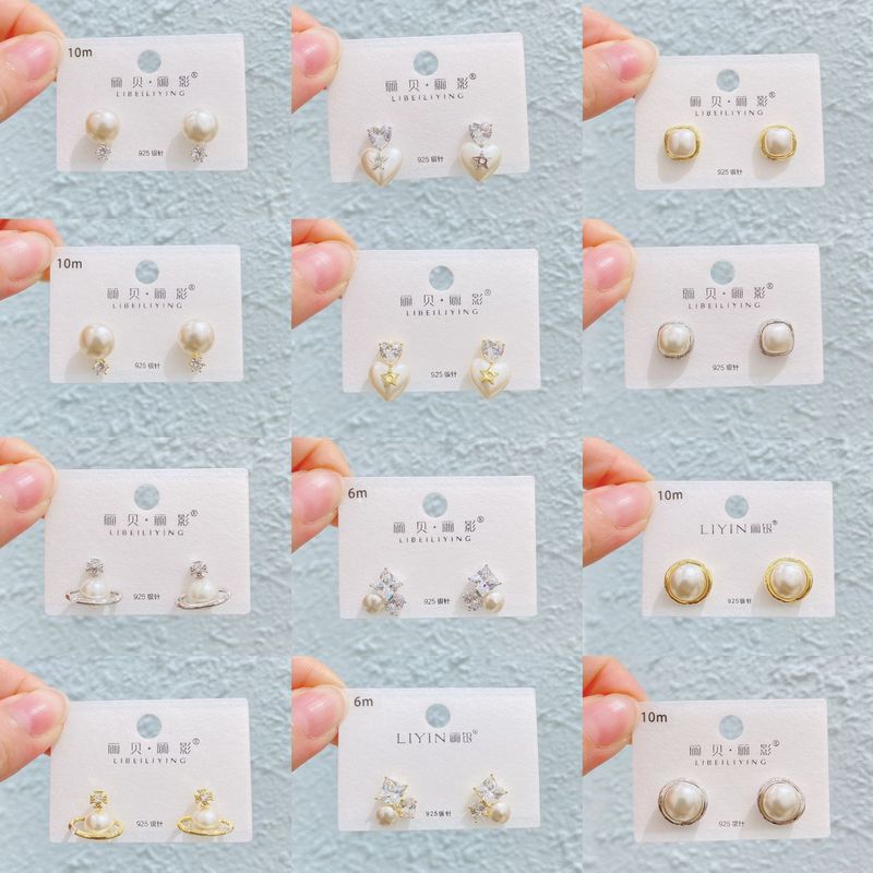 Liyin/Libeliying 新しいパール蝶のイヤリング女性のためのライト高級優しい気質シンプルなイヤリングシルバー針イヤリング|undefined