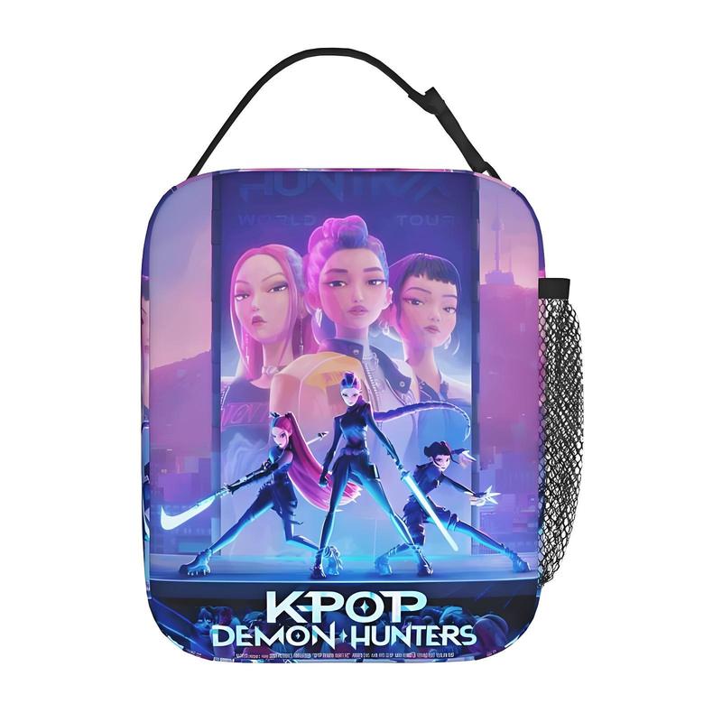 跨境新品厂家货源KPOP猎魔女团Huntrix Kpop印花同款儿童动漫餐包|undefined