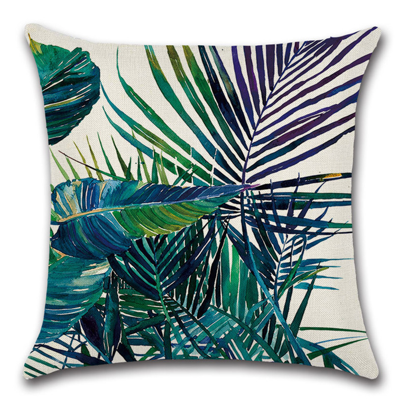 YC Amazonas plantas tropicales flor decoración abrazo funda de almohada casa sofá funda de almohada cojín de hoja de plátano coche