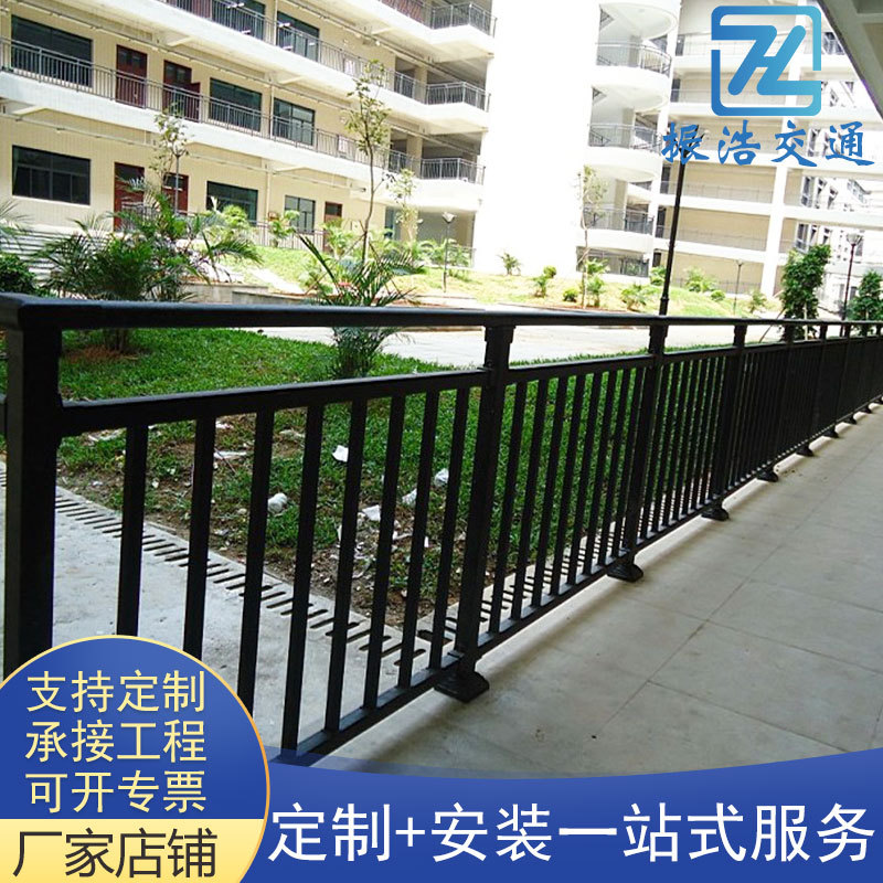镀锌锌钢护栏学校厂区围栏小区别墅安全护栏铁艺露台平台防护栏杆