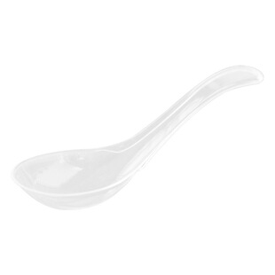 Disposable thick plastic spoon large spoon commercial crystal spoon dessert spoon takeaway fast food packaging wholesale