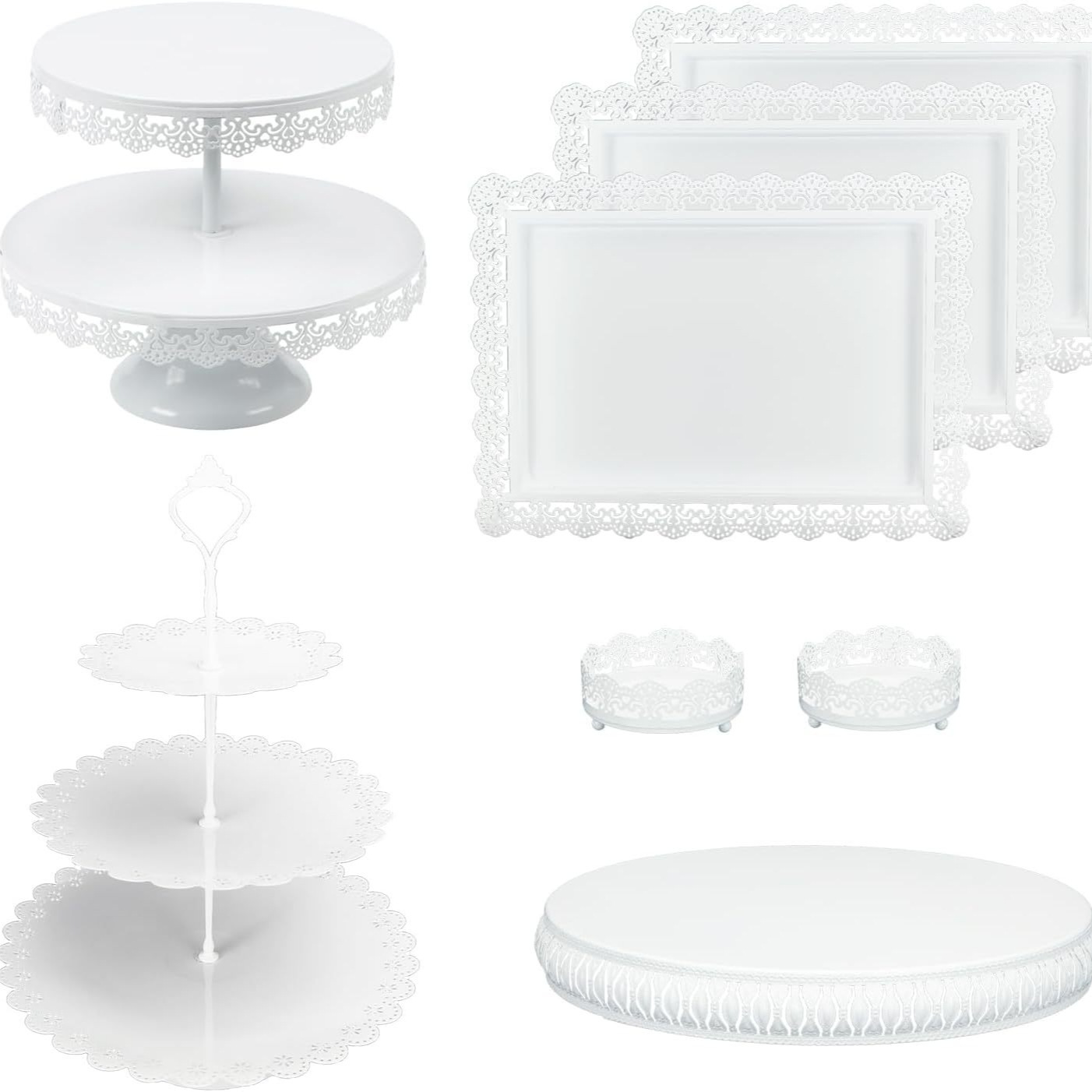 Creativo estilo europeo oro hueco estante de pastel de boda props mesa de postres decoración de postres tienda de postres refrigerio combinación de estante de pastel