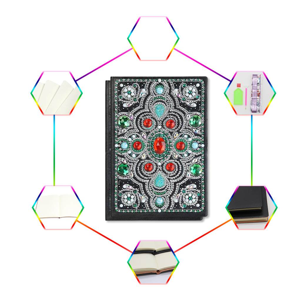 Transfronterizos nuevos dibujos de diamantes DIY hechos a mano unicornio dibujo de diamantes cuaderno dibujo de diamantes llenos de pintura de diamantes