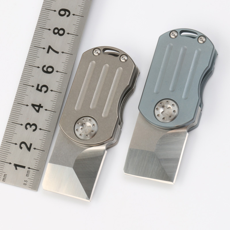 肥仔钛合金高硬度户外EDC钥匙扣折叠刀石洗锋利荒野求生口袋刀具