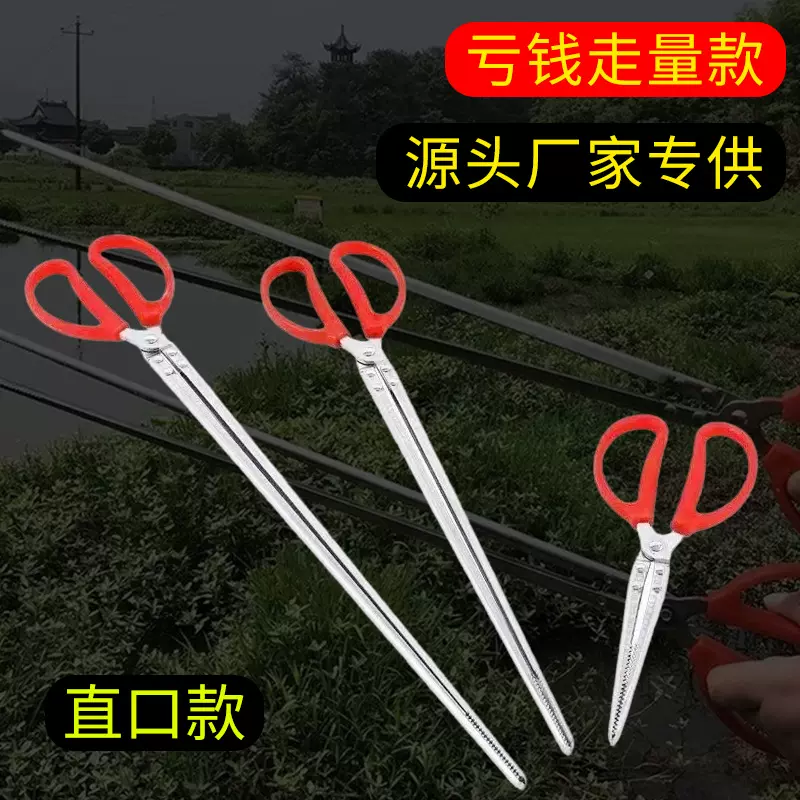 黄鳝夹鳝鱼钳抓鱼泥鳅螃蟹夹子钳子垃圾夹子赶海神器专用加长鳝夹