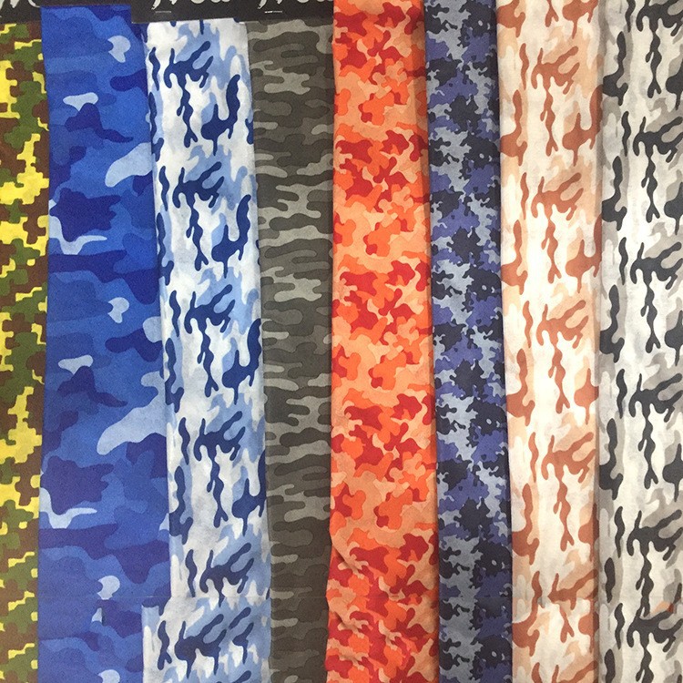 苏州厂家直发迷彩印花无纺布 PET水刺印花无纺布 口罩蒸汽眼罩布