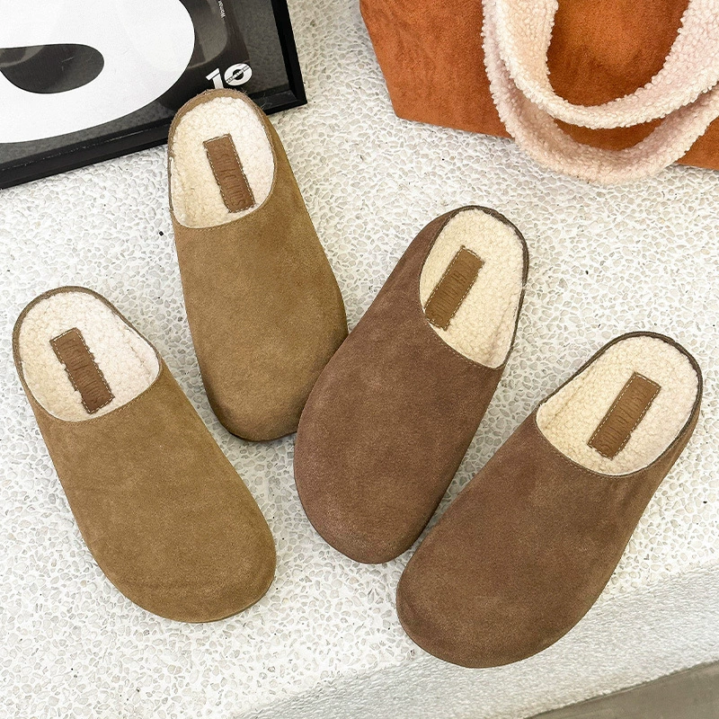 Баотоу тапочки женские осенние носить 2024 новые педали ленивые ботинки Birkenn плоская подошва удобные легкие тапочки Баотоу