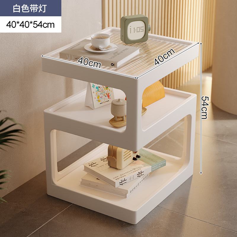 Mesa lateral del sofá, sala de estar, hogar, armario lateral de madera maciza, armario lateral, lujo ligero, casillero de almacenamiento de troncos de alta calidad, mesa de esquina