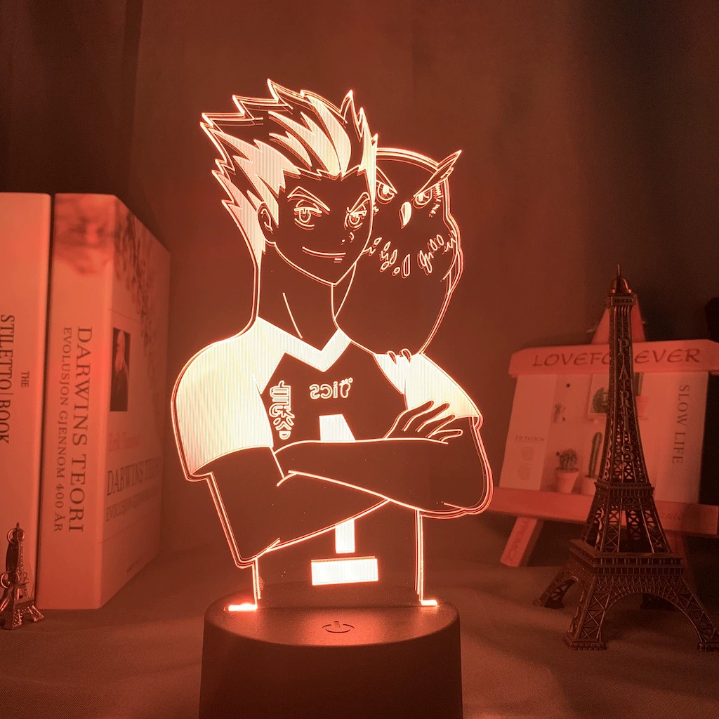 Акриловая ночная LED-лампа с волейболом, минифигура, 3D, подарок на день рождения