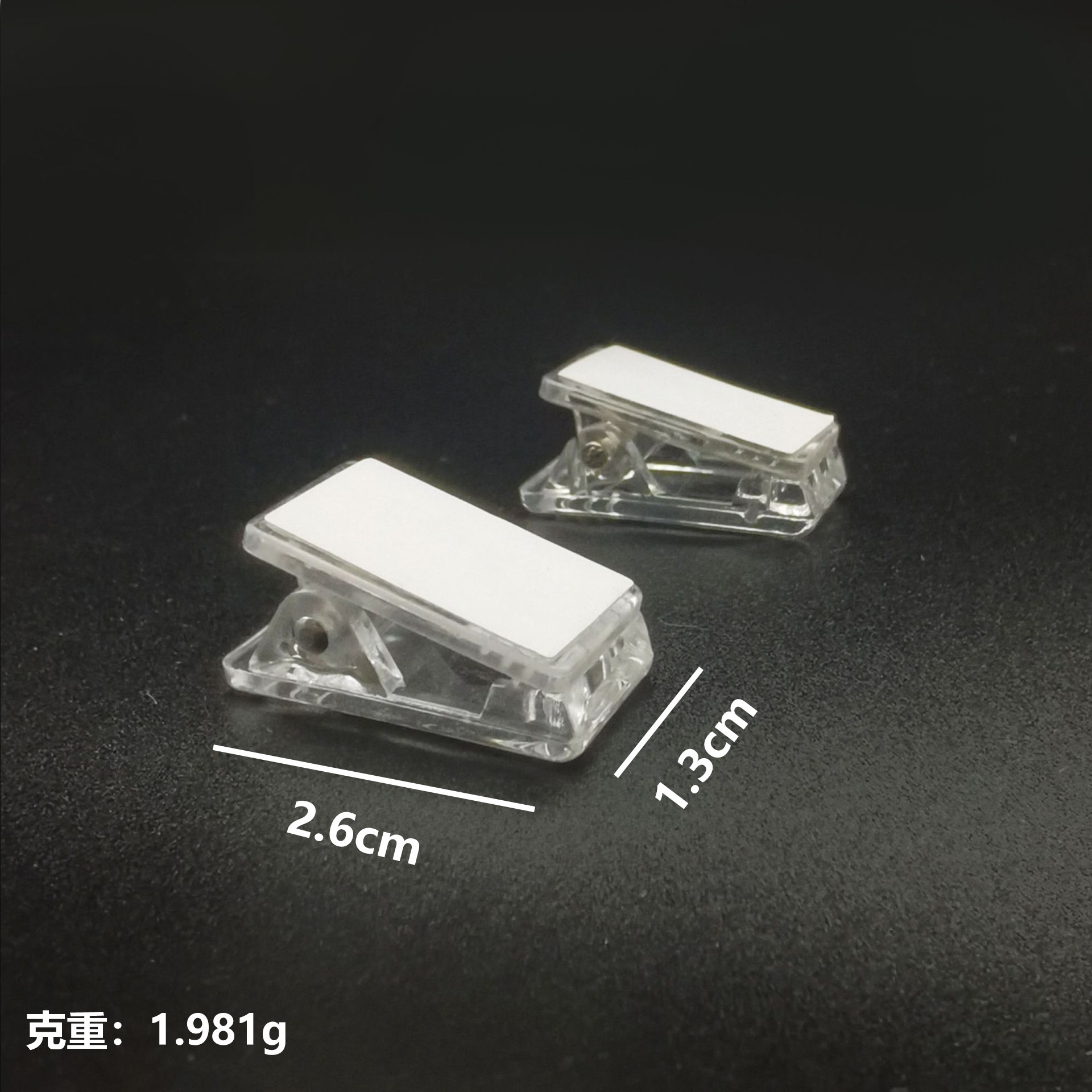 Clip de acrílico, accesorios de papelería, clip de plástico, clip pequeño transparente, clip de trasero con adhesivo, clip de PP de cuenta de mano, bricolaje