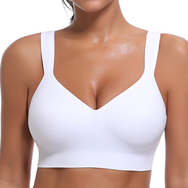 Europe and the United States large size sports vest foreign trade Amazon sexy slim strap solid color yoga bra underwear women