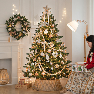 New Christmas Tree with Light Glow Large Encrypted Floor Package Tree Simulation Tree Ornaments Christmas Shopping Mall Decoration