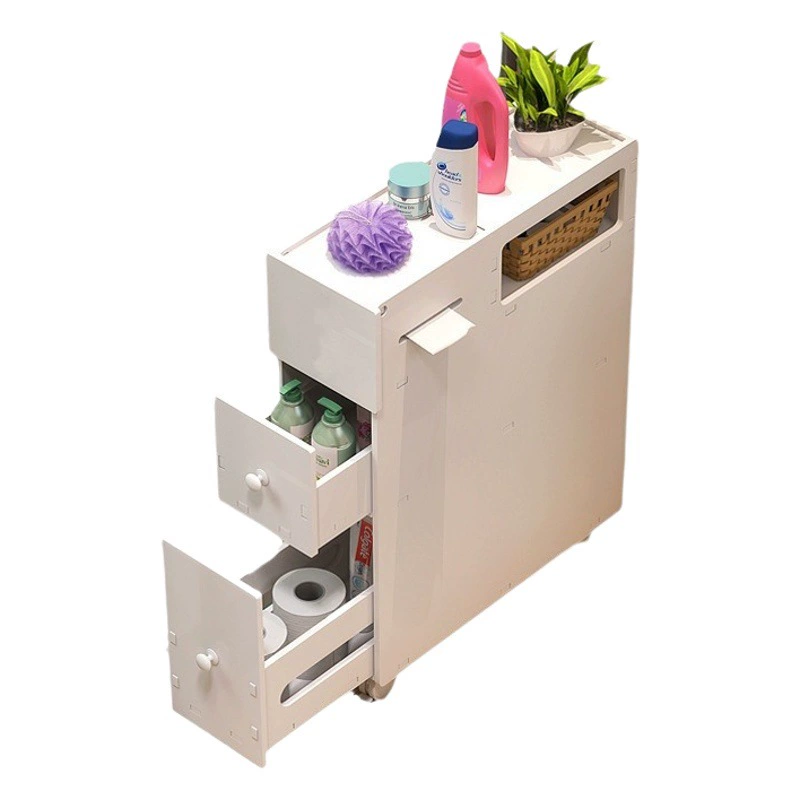 Beiyu Туалет Боковой Шкаф Ванной Комнаты Туалет Стеллаж Шкаф Узкий Шкаф Туалет Зазор Шкаф с Роликом