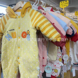 童装爬服哈衣秋冬杂款保暖连体衣跨境婴儿连体衣宝宝绒库存批发