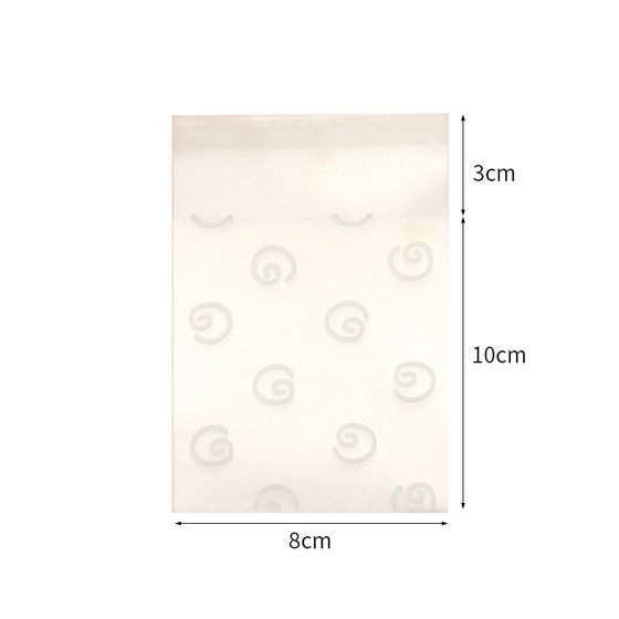 Net red hot selling self-adhesive bag circle printing opp card self-adhesive bag 8*10 small card packaging bag shaking sound packaging