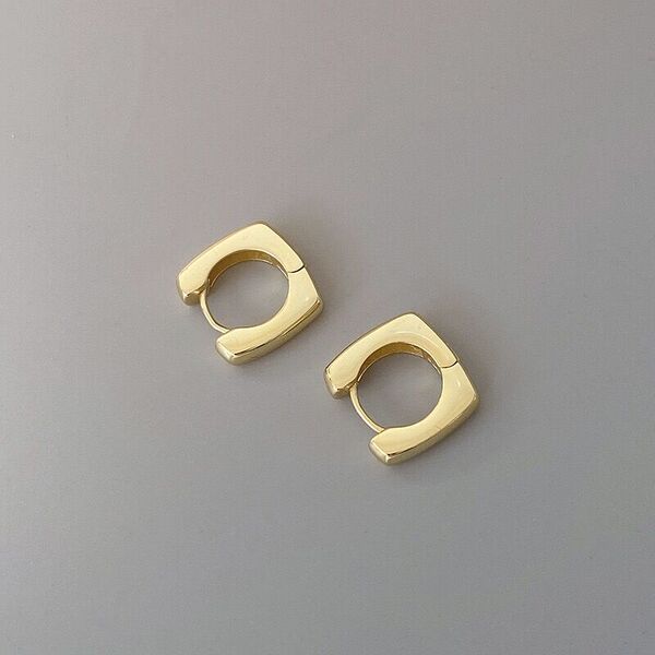Geometric square small design fashionable retro earrings