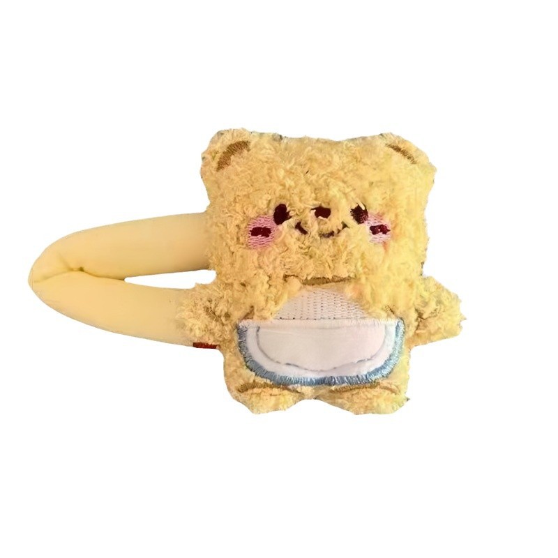Mantequilla de dibujos animados oso peluche broche de cabello otoño invierno lindo chica frente fría cabello rotura frangeo BB clip lateral broche de cabello image 6