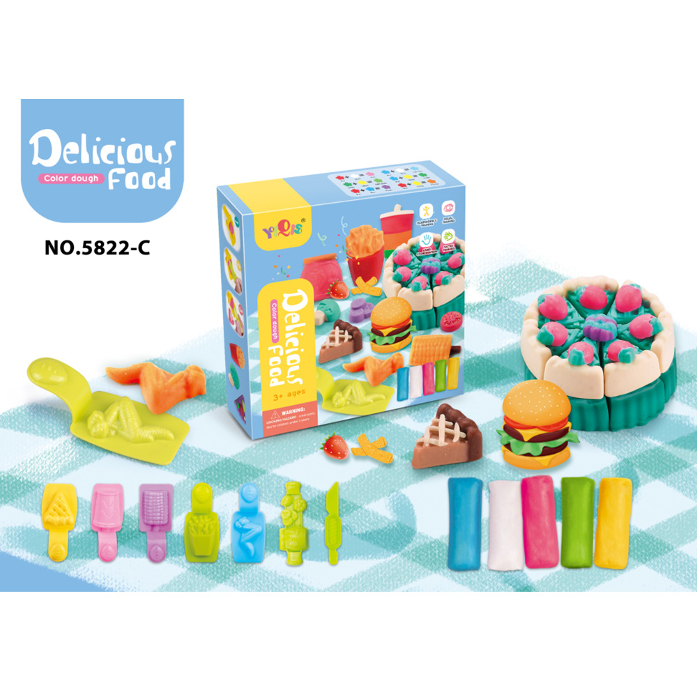 Transfronterizo Venta caliente dinosaurio de color arcilla traje de juguete fruta animal marino plastilina herramienta molde entrega de una sola pieza