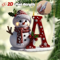 クロスボーダー新 2D クロスボーダー 2 プレーンチャーム雪だるまアクリルペンダントクリスマスクリスマスツリー装飾