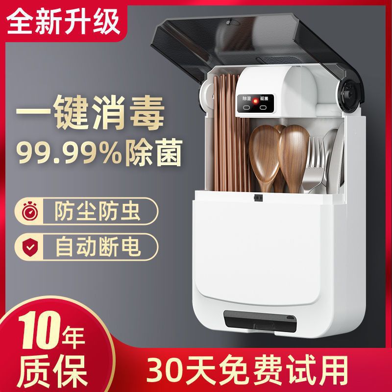 Smart Chopstick Sterilizer Small Household Sterilization Punch-Free Wall-Mounted Chopstick Cage Storage Box New Chopstick Tube