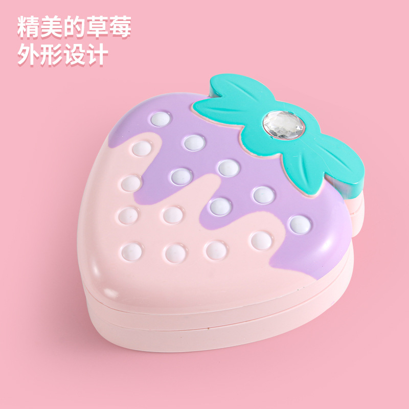 Fresa giratoria niña niña princesa cosméticos juguetes vestidor casita maquillaje sombra de ojos fabricante al por mayor