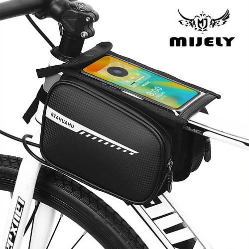 Bicycle front beam bag, mountain bike mobile phone storage bag, bicycle front pannier bag, waterproof pannier bag, cycling equipment accessories