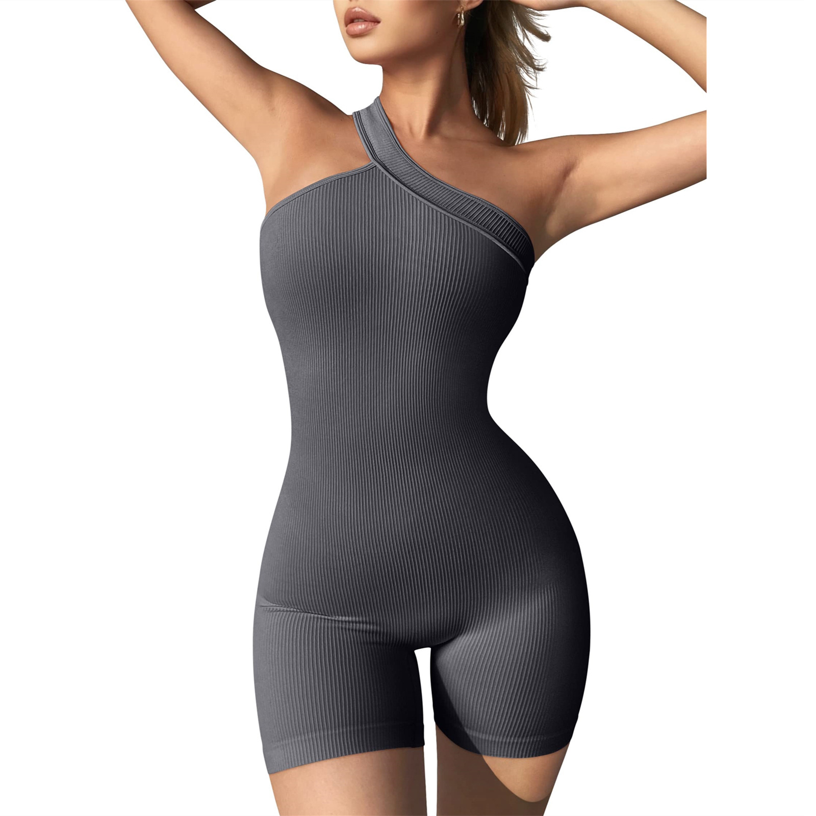 208g Weight Shorts Pants Length Polyester Fabric Type Rompers Pants Type Casual, Sports Occasion Skinny Fit Type Solid Color Pattern Summer Season Women'S Gender Fashion Style Women'S Casual Sports Fashion Solid Color Shorts Rompers 5