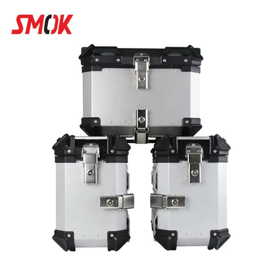 Motorcycle 45L tail box 38L side box universal waterproof anti-collision trunk quick release aluminum alloy three boxes