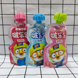 啵乐乐酸奶饮品国产发酵型含乳饮料100g袋装草莓酸奶蜜桃味生日礼