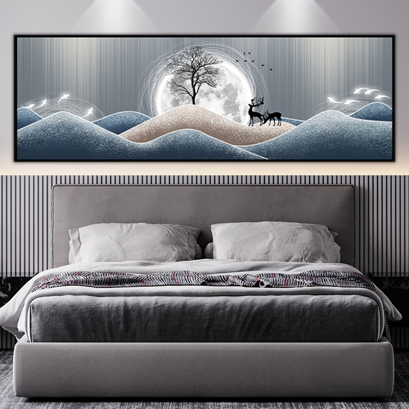 寝室のベッドサイドの絵画自己粘着壁ステッカーホテル B&B リビングルームのソファの背景の壁の装飾絵画壁紙ステッカー|undefined