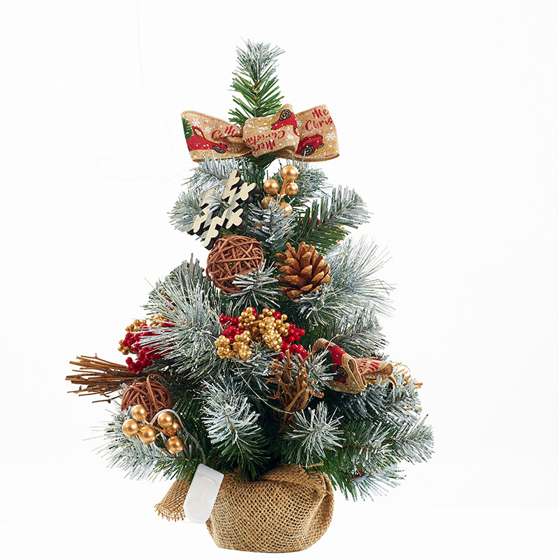 Navidad nuevo 30cm 60cm escritorio Navidad decoración traje guirnalda ratán Navidad árbol combinación vacaciones preferido