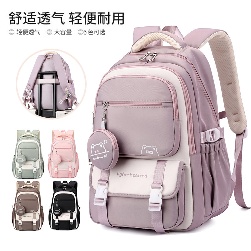Natural Fish Student Schoolbag Junior High School Girls Casual Backpack High-Looking Large Capacity Backpack Wholesale Primary School Students Natural Fish Student Schoolbag Junior High School Girls Casual Backpack High-Looking Large Capacity Backpack Wholesale Primary School Students