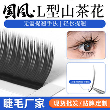 国风L型山茶花睫毛 美睫师店专用嫁接漫画款狐系多取不散根超软毛