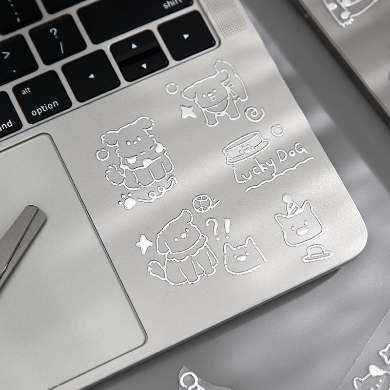 Papel Sr. pegatinas de transferencia de hoja plana pegatinas de mano de dibujos animados lindos aliados materiales de cuentas de mano pegatinas de decoración de tabletas de teléfonos móviles