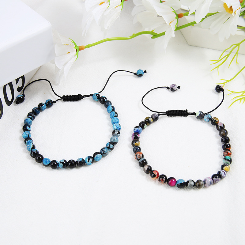 Ethnic Style Colorful natural stone Beaded Bracelets 1 Piece